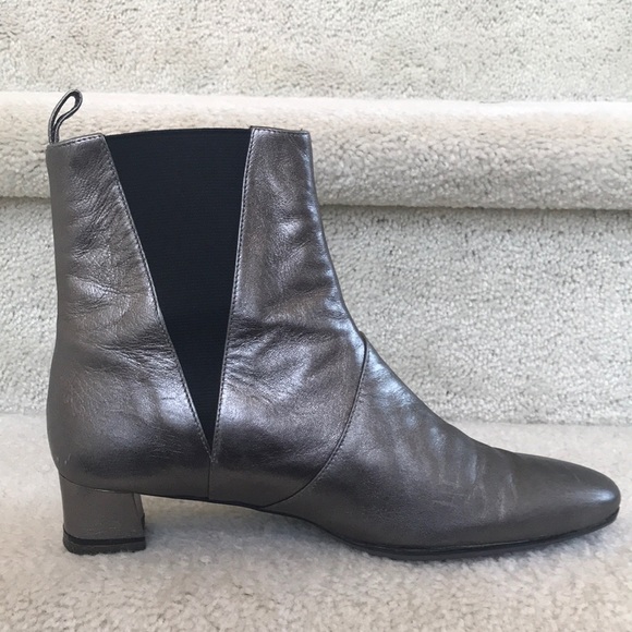 Robert Clergerie Silver Metallic Ankle Boots - Picture 5 of 16